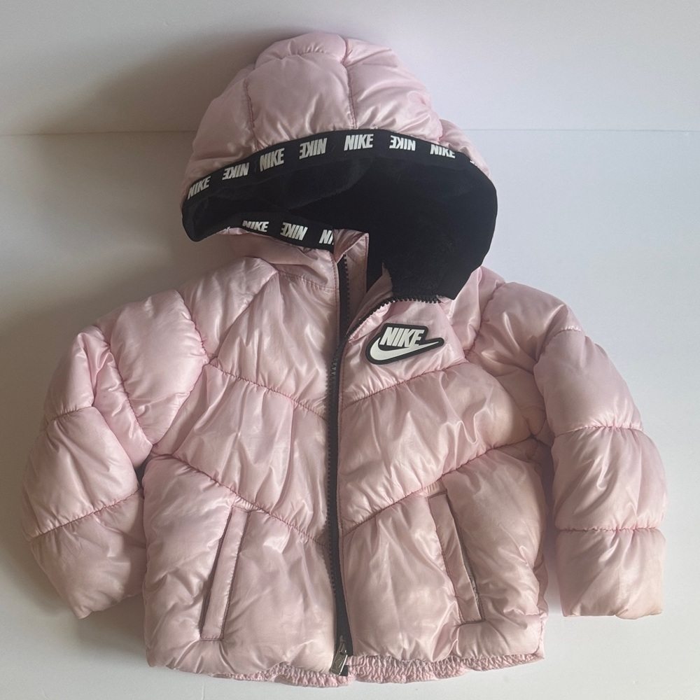 Nike Kids Light Pink Puffer Coat